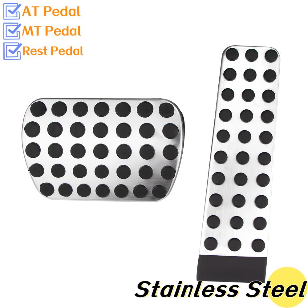 For Mercedes Benz W140 W220 W221 S Class 1993-2012 Fuel Brake Footrest Pedal Cover Antiskid pedal Auto Accessories silvery