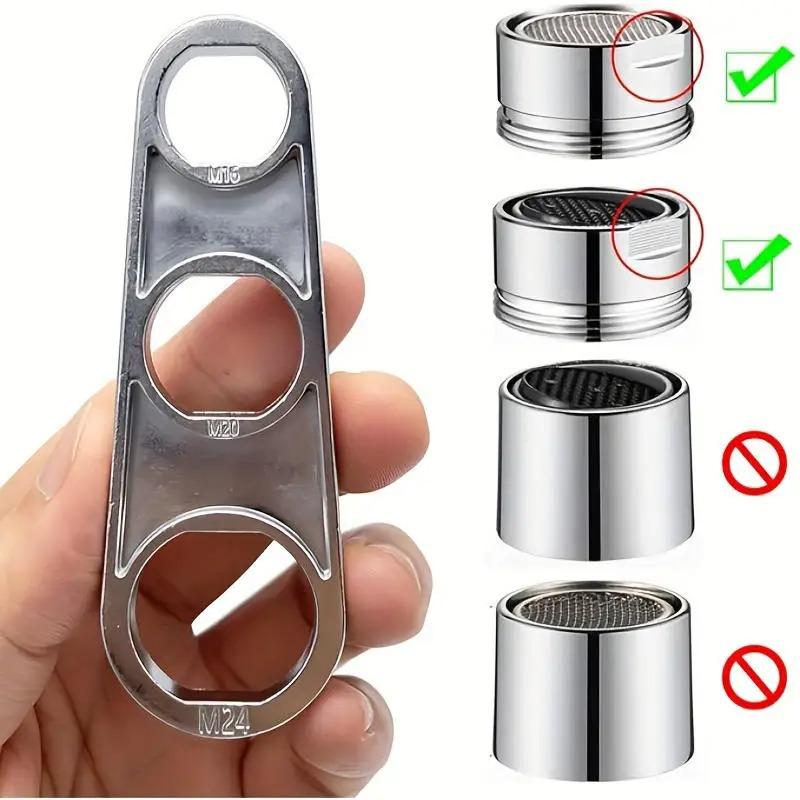 1Pc 3/5Holes Aucet Aerator Detached Install Spanner Water Flows Adjusting Faucet Bubbler Wrench Plumber Faucet Repair Spanner
