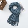 Cotton Solid Color Scarf for Women Winter Warm Wool Cashmere Scarf Autumn and Winter Women's Shawl Scarf Korean Style Atmosphere