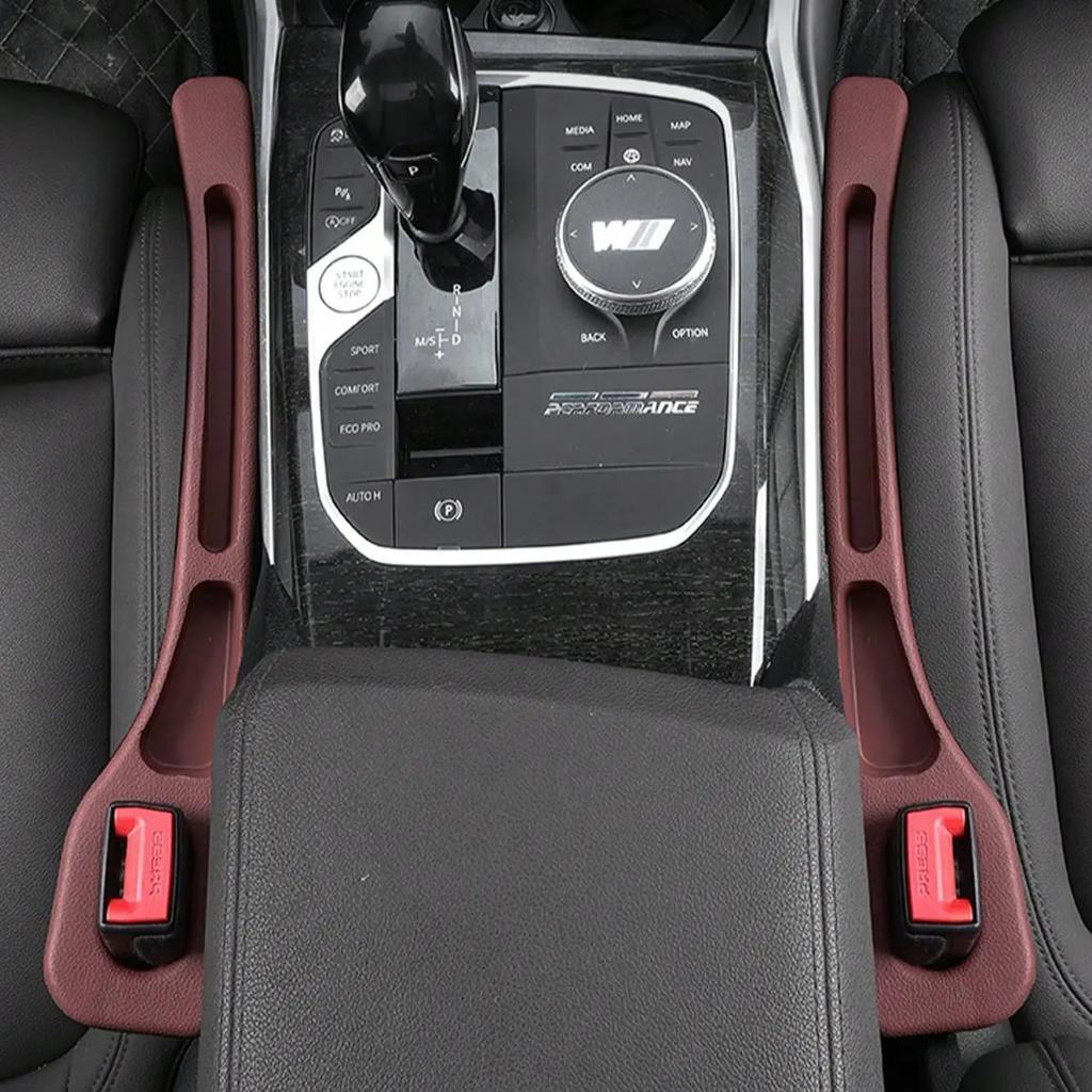 ASD1 2 Pack Car Seat Gap Filler Strips Dual Slot Design Leak Prevention Organizer with Hook Storage Compatible for All Cars Interior Accessories