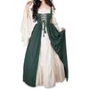 Plus Size Medieval Renaissance Cosplay Long Dress Halloween Costume