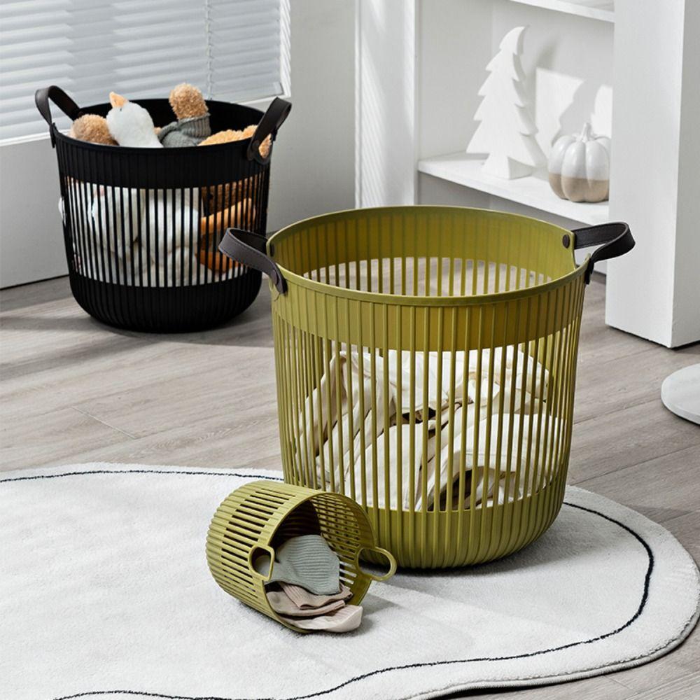 

Plastic Laundry Basket Double Handle Sundries Storage Basket Dirty Clothes Basket Home