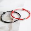1/2pcs Lucky Adjustable Red Leather Rope Bracelet Couple Handmade Braided Charm Bracelets Women Men Thread Jewelry Gift