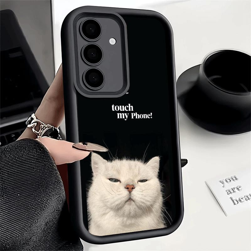 Phone Case for Samsung Galaxy S26 S25 Ultra S24 FE Funny Dont Touch My CallPhone Shell S23 Plus S22 + S21 S20 5G Soft Silicone F