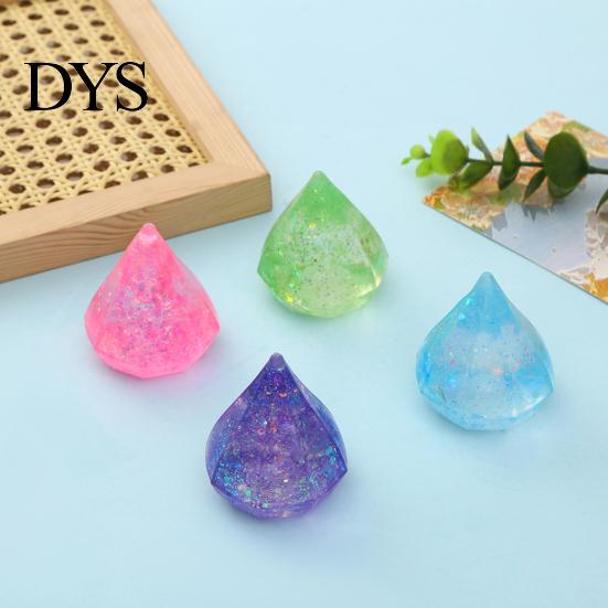 Stretchy Stress Ball Relief Rhinestone Squeeze Toy, Clear Glitter Sensory Soft Portable Fidget Party Favors for Kids Adults Toy