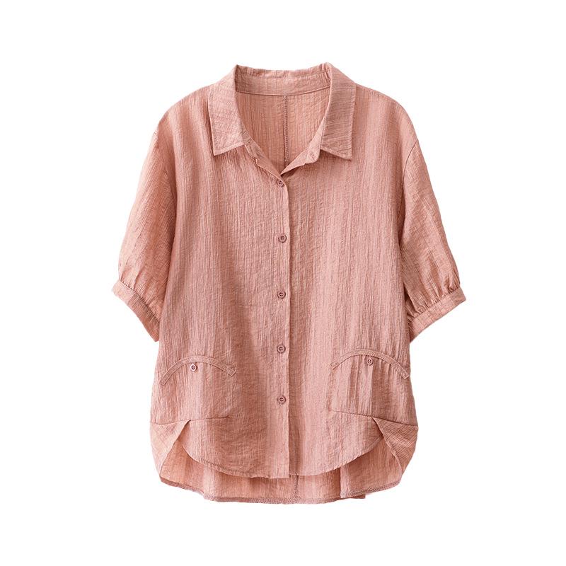 Chic Youthful Tencel Women's Summer Short Sleeve Loose Casual Top 2025 Style
