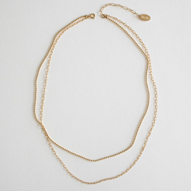 MERRYMOTIVE Sunset mood 2chain layered necklace