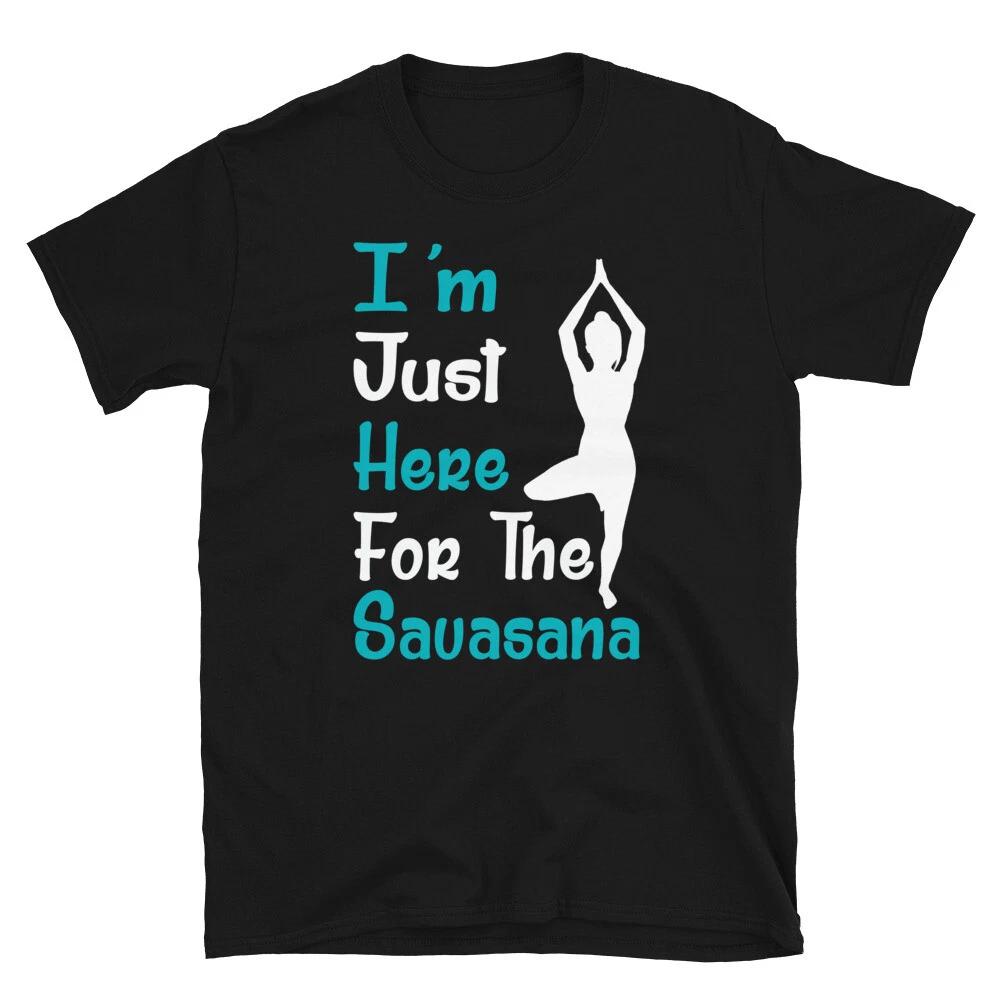 Savasana Funny YOGA Peace Summer Namaste T-Shirt L