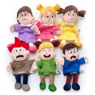 Kindergarten Emotion Expression Hand Puppet Set – Happy & Angry Faces