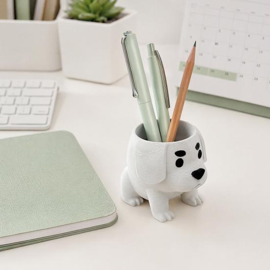 Dog Shaped Planter 2 Pcs Pot, Funny 3D Printed Animal Planter, Healing Desk Decor Cute Puppy Flower Pot for Home Office Indoor Outdoor Micro Landscape