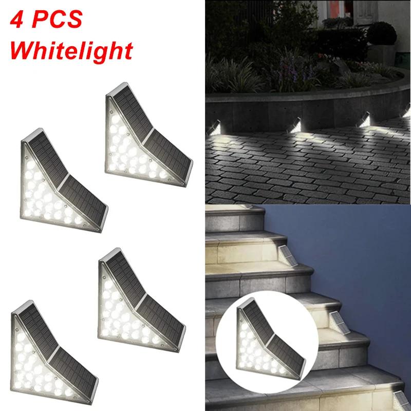 1/4PCS Solar Step Lights Outdoor LED Lamp Waterproof Outside Solar Lights for Stair Patio Garden Courtyard Door Sidewalk Decor