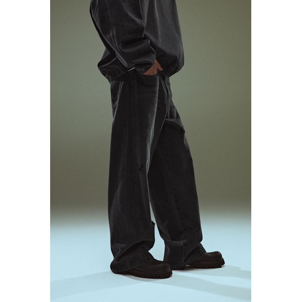 H M Wide Jeans Black