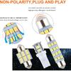 24 Pieces Dome Light LED Car Interior Bulb Kit Set 194 T10 DE3175 578 31Mm 42Mm Bulbs Interior Replacement Lights For Car Map License Plate Door Side