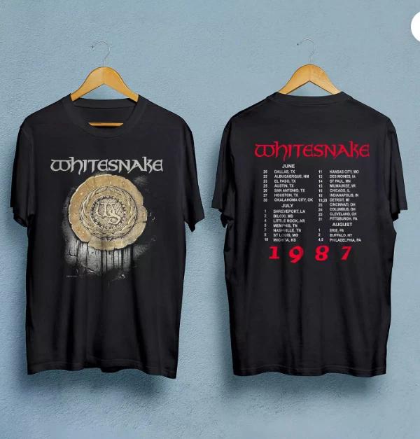 Vintage 80s Whitesnake Self Titled 1987 Tour Concert T Shirt S