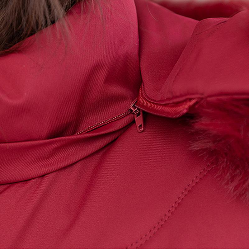 Velká velikost XL-7XL Žena středního věku Dlouhý kabát Zimní parky S kapucí Elegantní Volné Silné Teplé Dámské Bundy Zimní kabáty