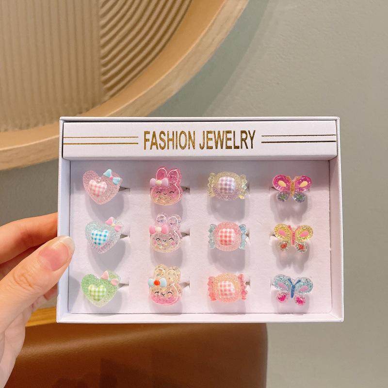 Kids' Cartoon Cute Adjustable Fruit Ring - Girls' Jewelry