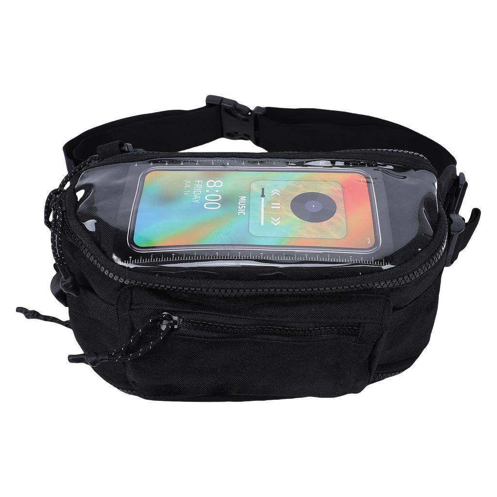 Motorcycle Waist Pack Expandable Front Handlebar Bag with Touchscreen Window for Navigation Large Capacity Storage