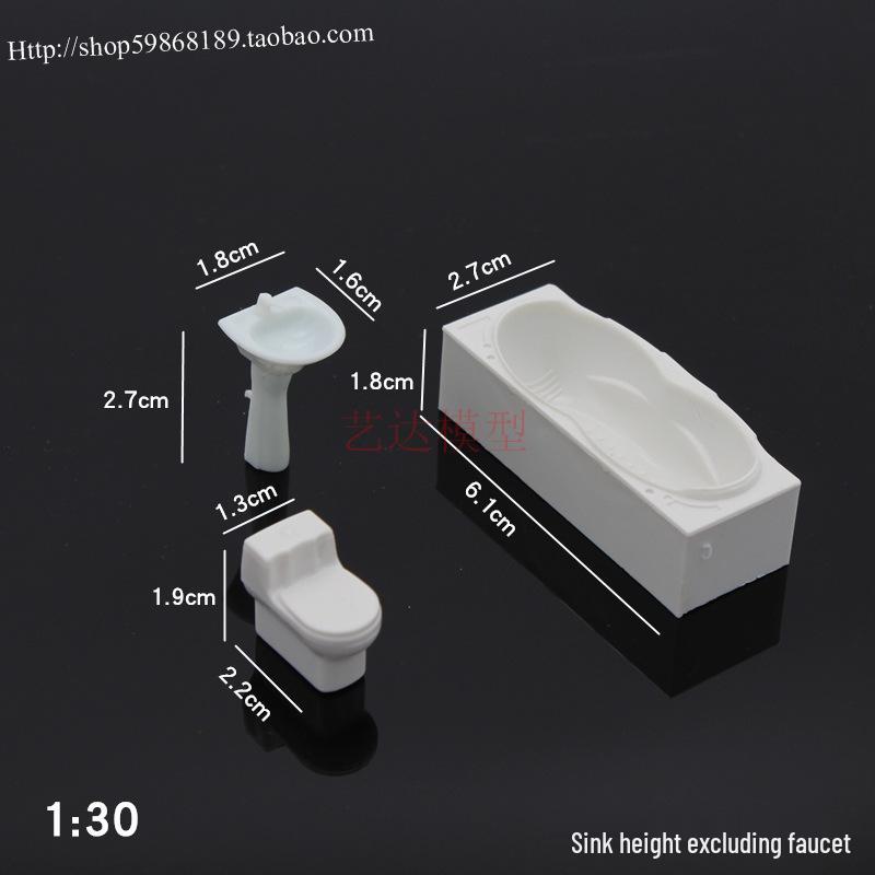 1:30 Scale DIY Construction Sand Table Model Materials for Students: Indoor Furniture, Bed, Wardrobe, Table, Sofa