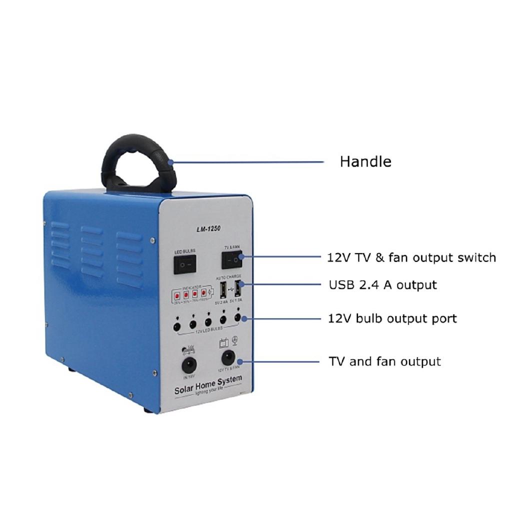 20W Solar Panel Generator USB Portable Solar Generator Kit Powered Iron Shell Solar Energy Solar Powered System