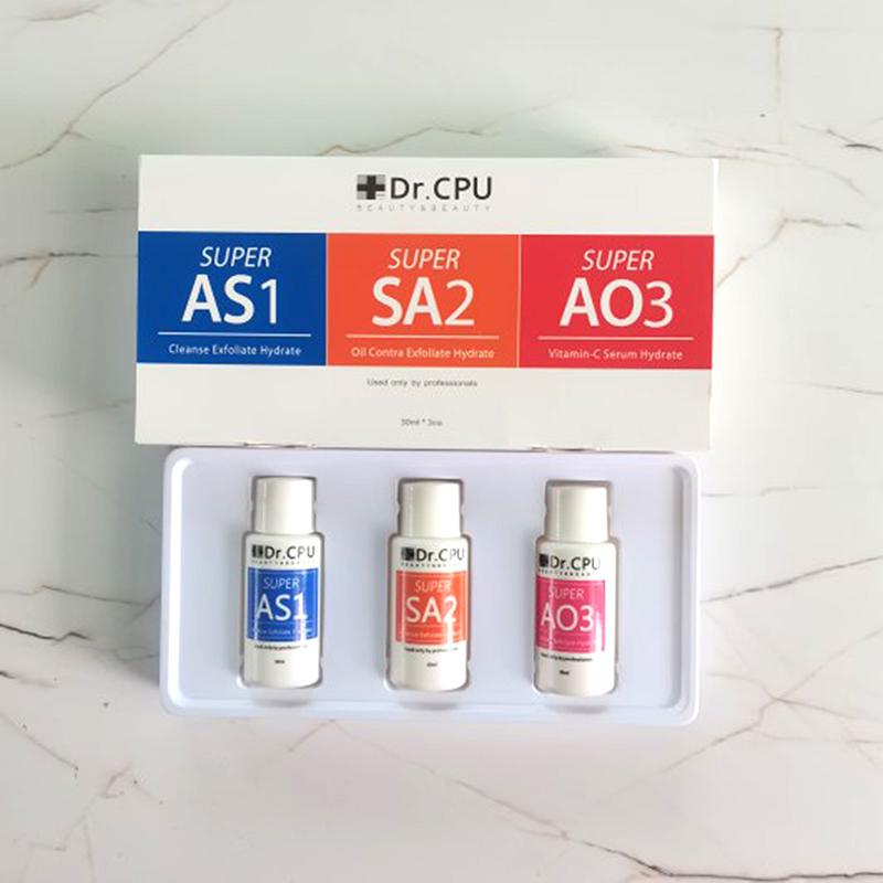 3Pcs 30Ml Aqua Peeling Solution As1 Sa2 Ao3 For Hydra Dermabrasion Beauty