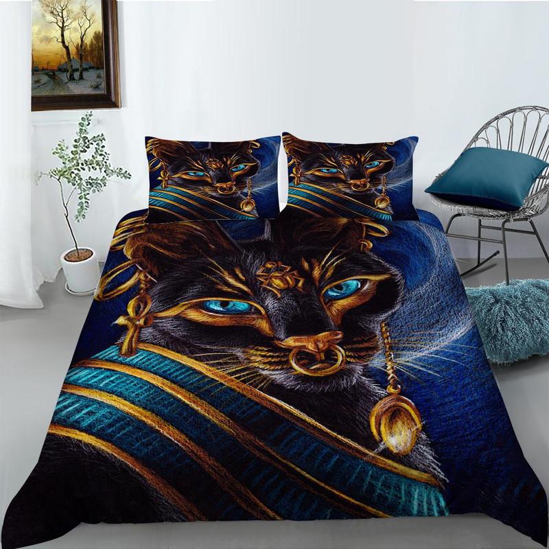 Exotic Style Print Bedding Set Comforter Duvet Cover Microfiber Breathable Warm Quilt Covers Home Bedclothes Children Gift