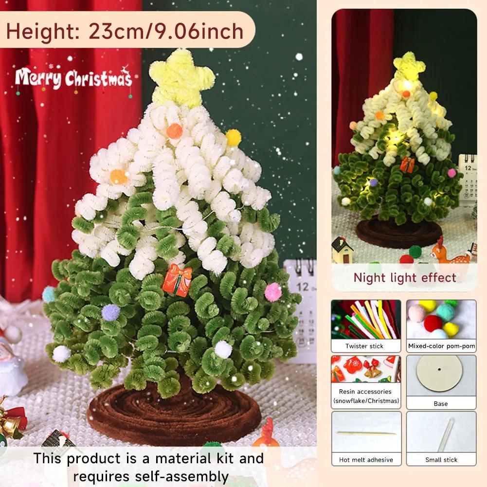 Home Office Party & Wedding Decor Supplies 1Set Creative Twist Stick Christmas Tree DIY Kit Table Ornament Decoration