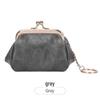2023 Retro Clip Coin Purse: Small, Portable, Solid Color PU Key Bag for Versatile Storage