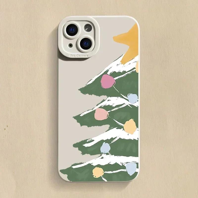 Christmas Cartoon New Year Gift Phone Case iPhone 15 14 13 12 11 Pro Max Mini X Xs XR 7 8 Plus SE Soft Silicone Cover