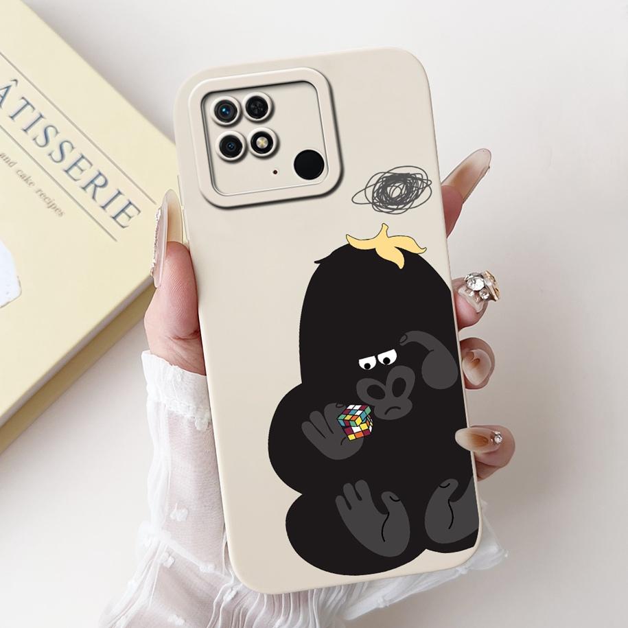 For Xiaomi Redmi 10C Case Cute Panda Rabbit Cartoon Matte Back Cover For Xiaomi Redmi 10 Power Shockproof Bumper Redmi10C Fundas