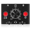Nobsound MC1024-BOX 2-Way Audio Switcher with A/B Selector: Mini One-Key Mute and Volume Control, 3.5mm Stereo for PC/Game Consoles