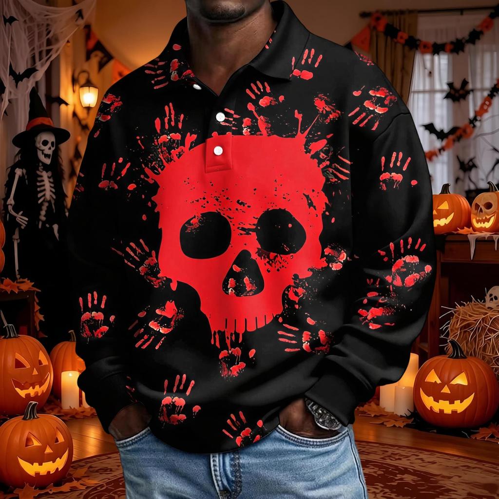 Herren Langarm Hemd mit Knöpfen für Trendige Feiertags Outfits