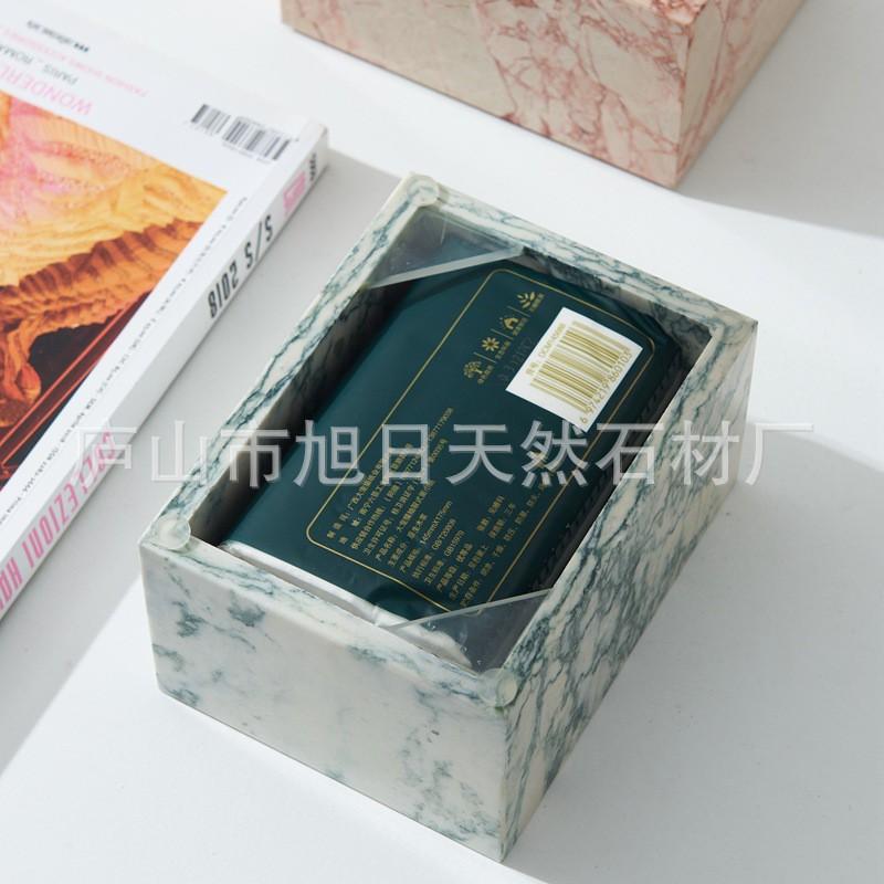 Modern Minimalist Marble-Style Tissue Box Living Room Bathroom Hotel Lounge Premium Paper Towel Holder