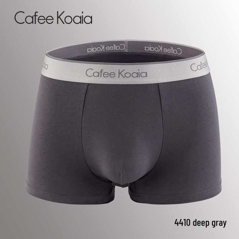 Men's Antibacterial Solid Color Boxer Briefs - Genuine Cafee Koaia Collection