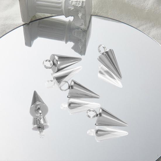 

Yousheng 10 шт. ожерелье серьги подвески в форме картриджа полированная нержавеющая сталь DIY подвесные украшения легкие унисекс ювелирные подвески D