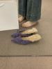 French Temperament Plush Bag Head Half Slippers Lazy One Pedal Pointed Muller Shoes Plush Shoes Women Wear Outside Winter