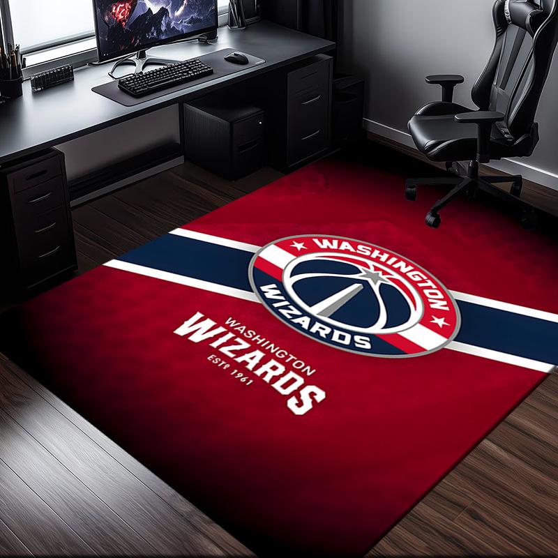 Washington Basketball Logo Rug Office Carpet Non-Slip Mat, Chair Rug Floor Covering for Gaming, Bedroom, Living Room , Home Decor Christmas Gift