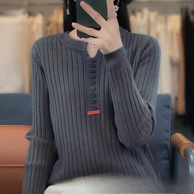 Autumn Atmosphere Quality Andy Velvet Pullover Round Neck Regular Sweater Women's Knitted Sweater