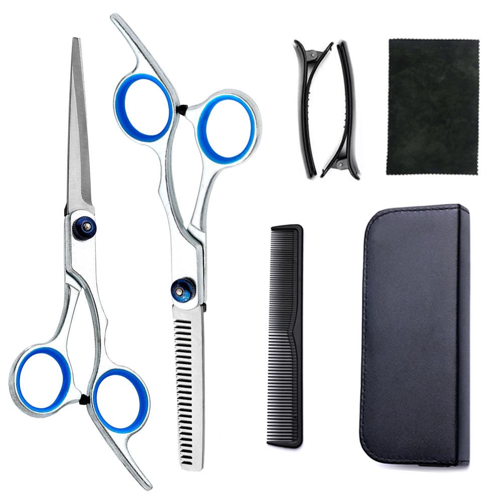 Hairdressing Scissors Set: Colored Straight-Tooth & Thinning Bangs Scissors for Professional Stylists