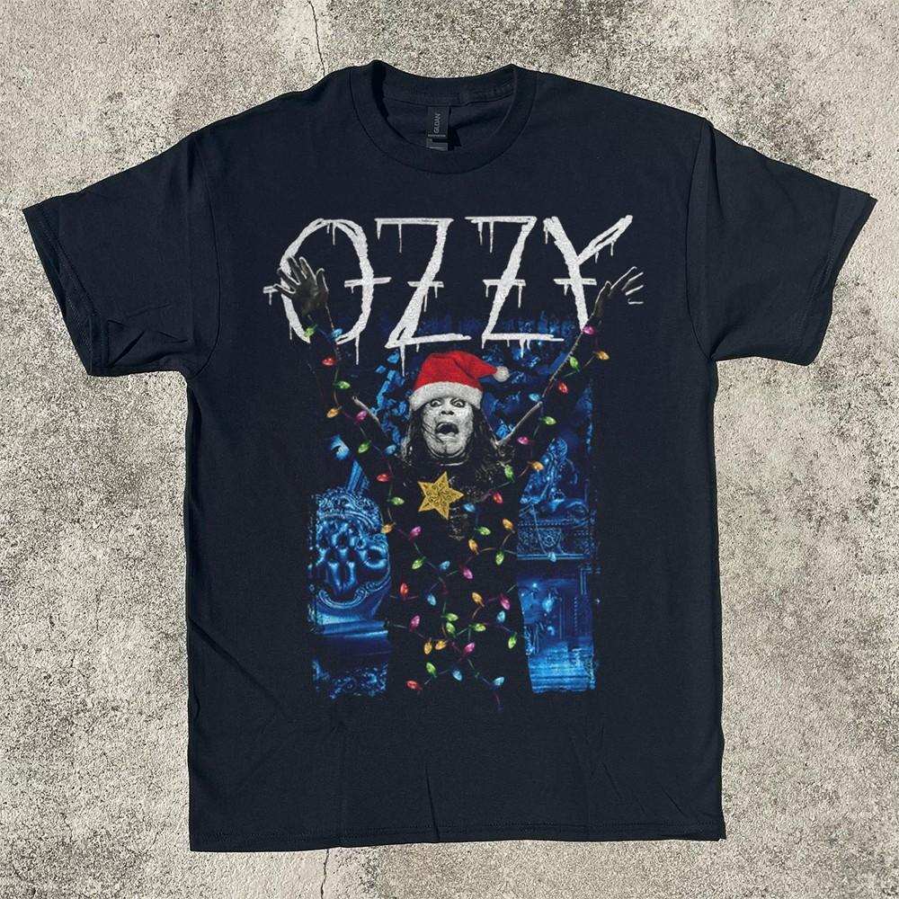 Ozzy's Rockin' Christmas Holiday Black Unisex T-shirt Size S-5XL