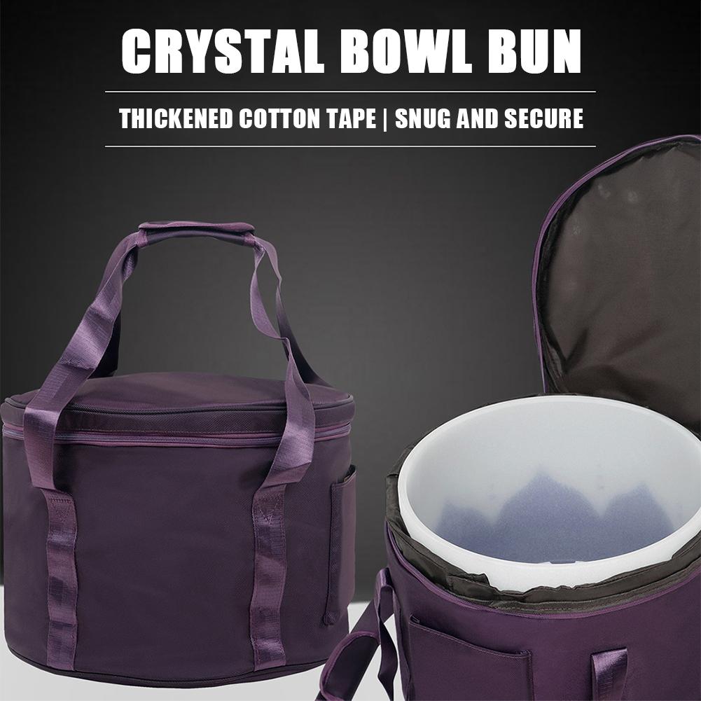 Storage Bag Portable Crystal Singing Bowl Bag Polyester Cotton Organizer Thickened Inner Liner Musical Instrument Accessories