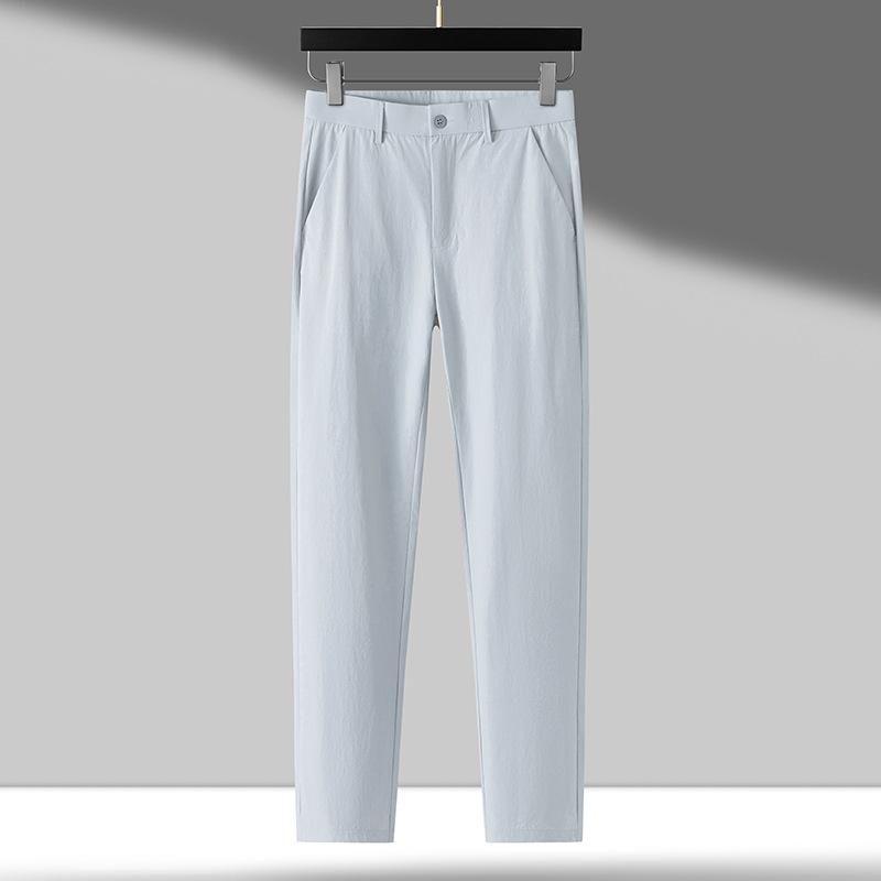 

Летние мужские новые деловые повседневные удобные и прохладные микроэластичные не мнущиеся приятные к коже повседневные деловые брюки 38