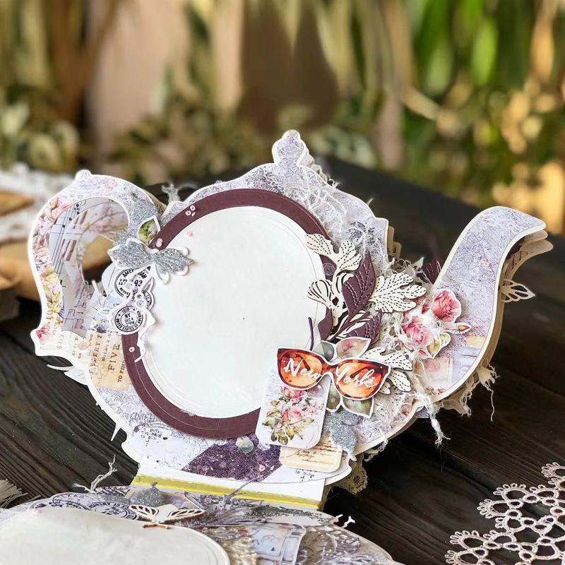 Large Teapot & Teacup Cutting Die for Scrapbooking & DIY Crafts