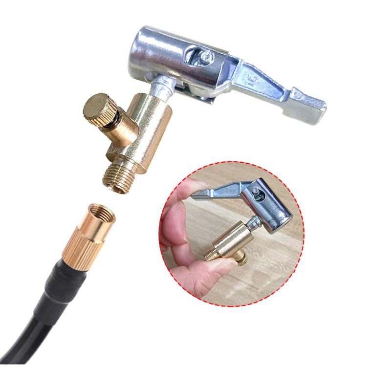 Bomba Inflável Portátil Para Pneu de Carro Bico de Ar Compressor Inflador de Pneu Bico de Pneu Com Conector de Espigão Para Reparo de Mangueira