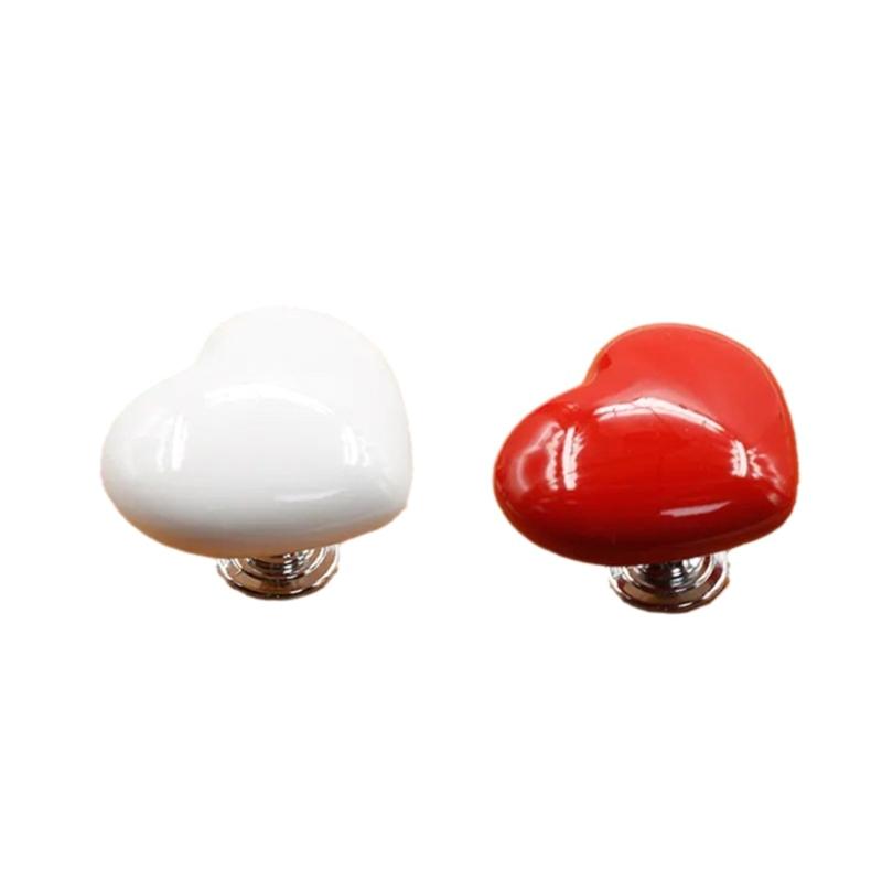 4PCS Toilet Press Button Heart Shaped Press Tank Push Buttons Creative Bathroom Accessory