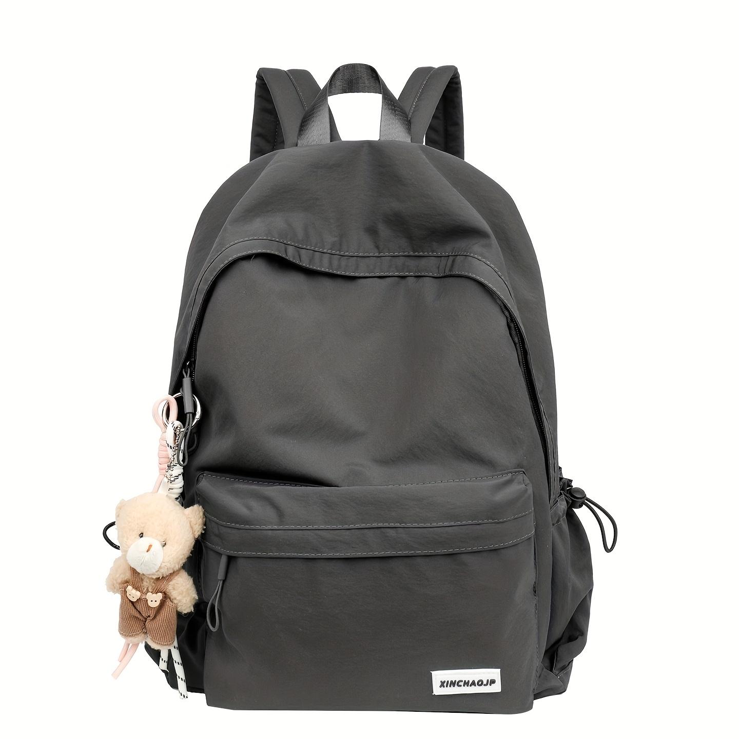 

Легкий женский модный рюкзак - Большая вместимость, многофункциональная сумка-тоут с несколькими отделениями, регулируемые плечевые ремни темно-серого