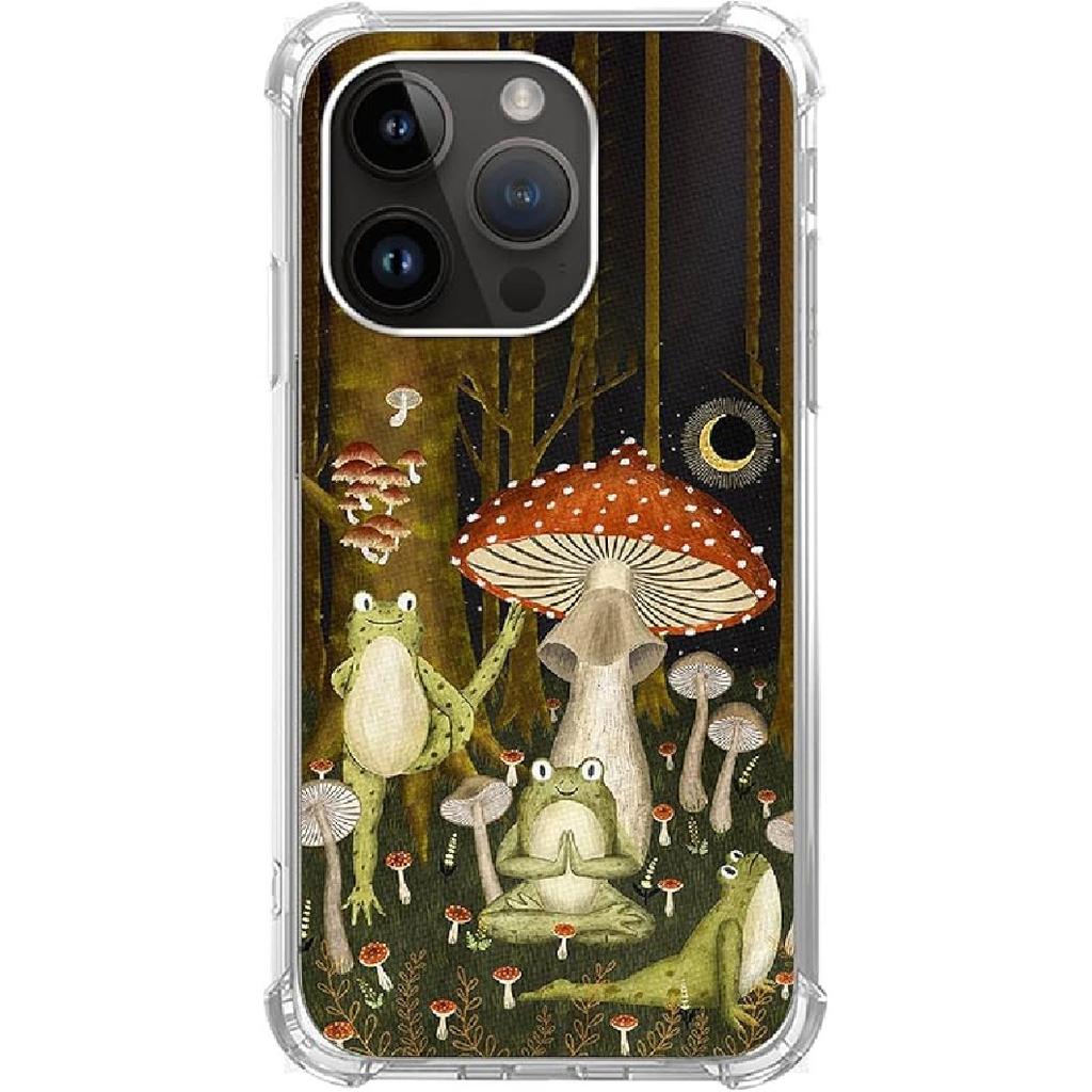 Red Christmas Snowflakes Phone Case Compatible with iPhone 14 Pro Max, Aesthetics Christmas Snowflakes Silicone Shockproof TPU Bumper Protective