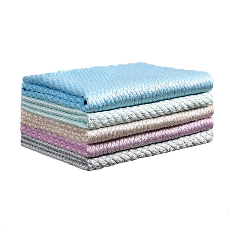 Streak-Free Microfiber Dish Cloth, Quick-Dry Non-Scratch Towel for Wiping Glass Cups, Stainless Steel Sink, Chrome Faucet