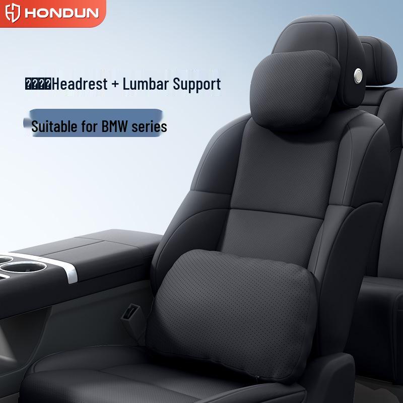 BMW & MINI Headrest Neck Pillow: Compatible with 3, 5, 7 Series, X1, X3, X5, Mini, i3, M4. Ideal for lumbar support.