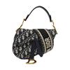 [Použitá] Mini taška Saddle 'Modrý Dior Oblique Jacquard' - Velmi dobrý stav #1B59RD