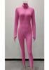 Damen Hochgeschlossener Bestickter Fitness-Jumpsuit - Stretch, Schlankmachend, Reißverschluss Design 2026